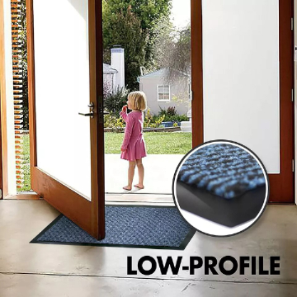 Blue Black Heavy Duty Barrier Mats Non Slip Rubber Mat Hard Wearing Indoor And Outdoor