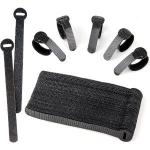 Hook And Loop Fastener Cable Ties With Hole Black