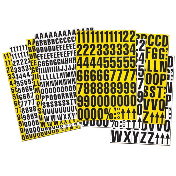 Sheet of Magnetic Numbers 23mm Black on White