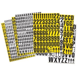 Sheet of Magnetic Numbers 23mm Black on White