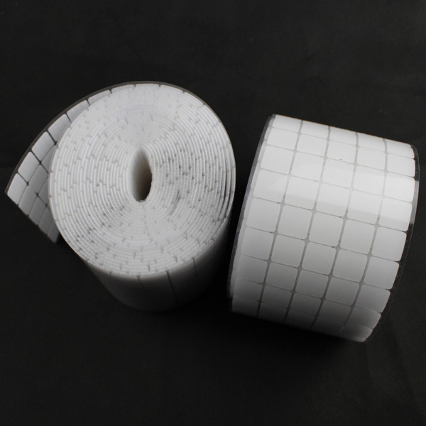 White High Tack Rubber Adhesive Hook Fastener Squares