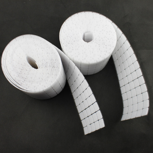 White High Tack Rubber Adhesive Hook Fastener Squares